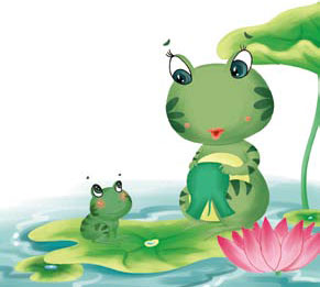 ếch mẹ may áo cho ếch con