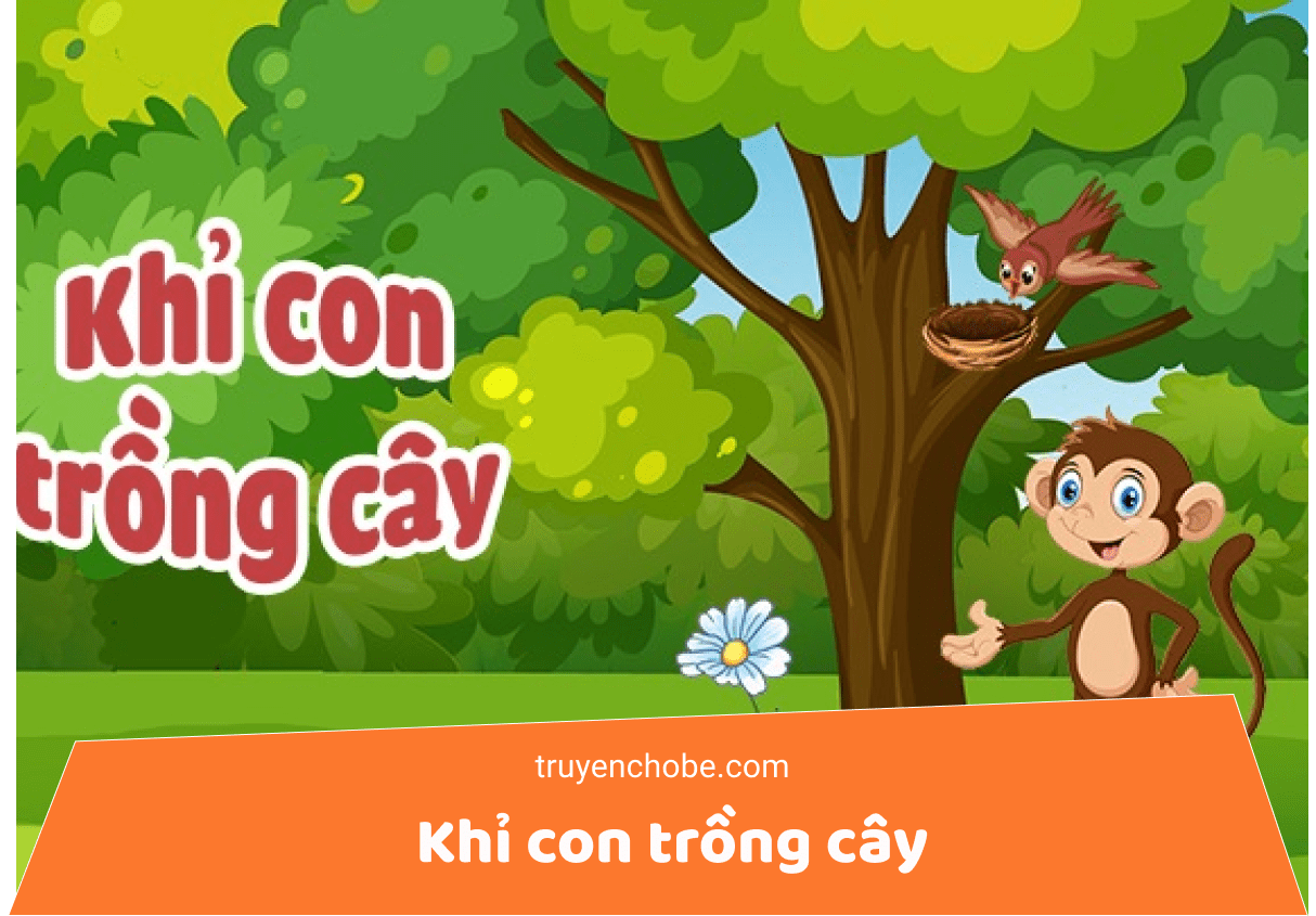 Khỉ con trồng cây