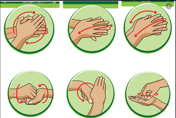 6 bước rửa tay thường quy của Bộ y tế