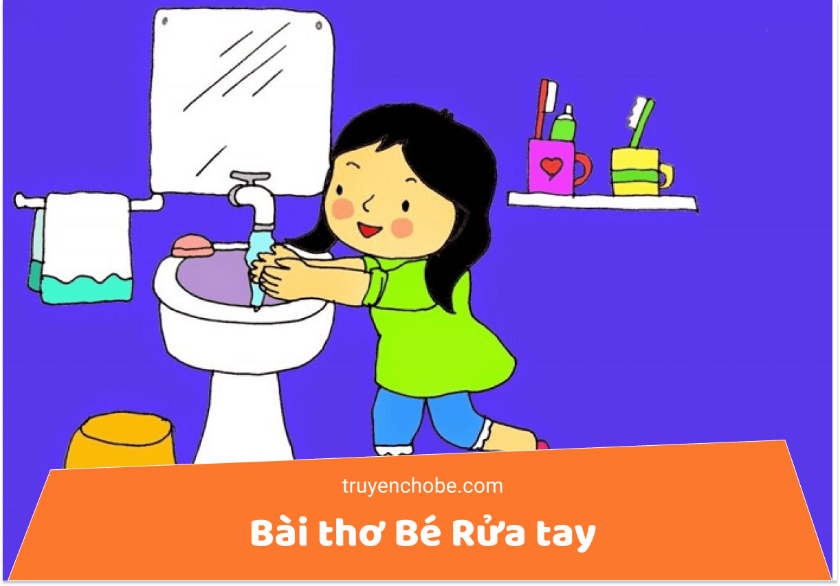 Bài thơ Bé rửa tay