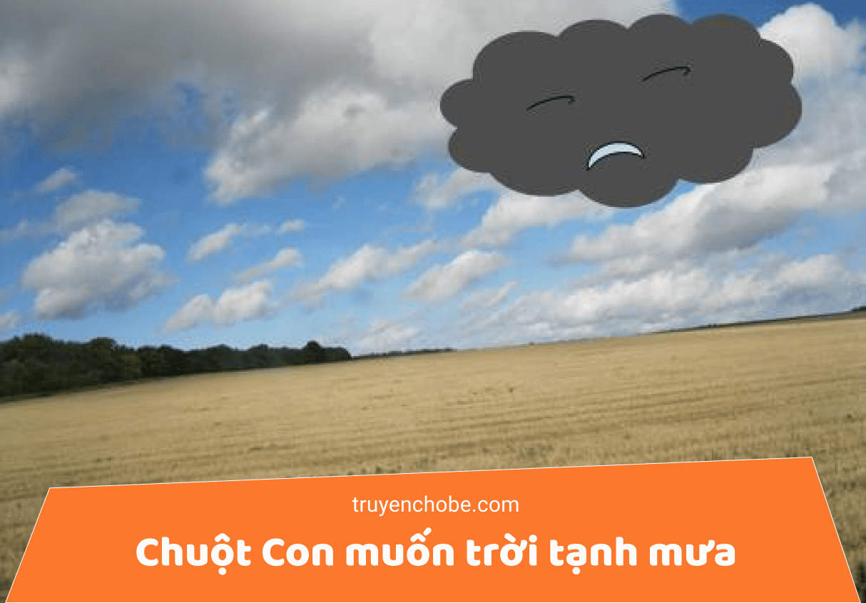 chuột con muốn trời tạnh mưa