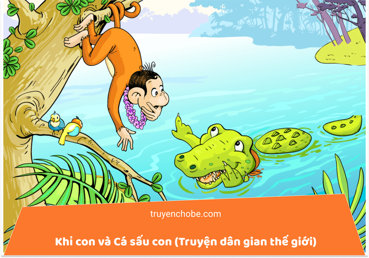 Khỉ con và Cá sấu con