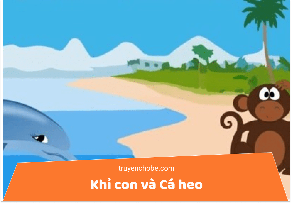 Khỉ con và cá heo