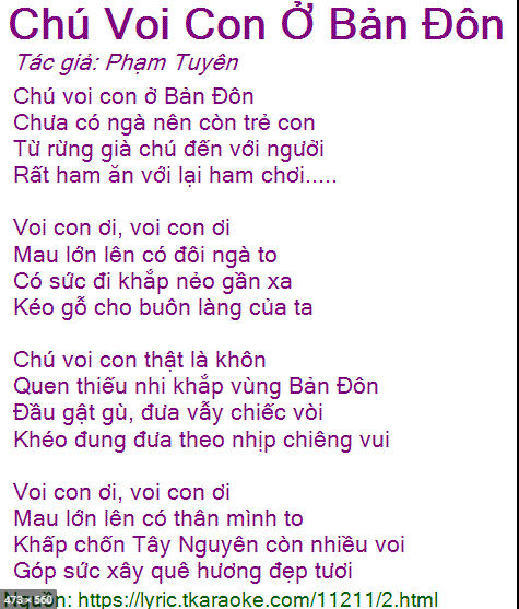 Bài hát Chú voi con ở Bản ĐÔn