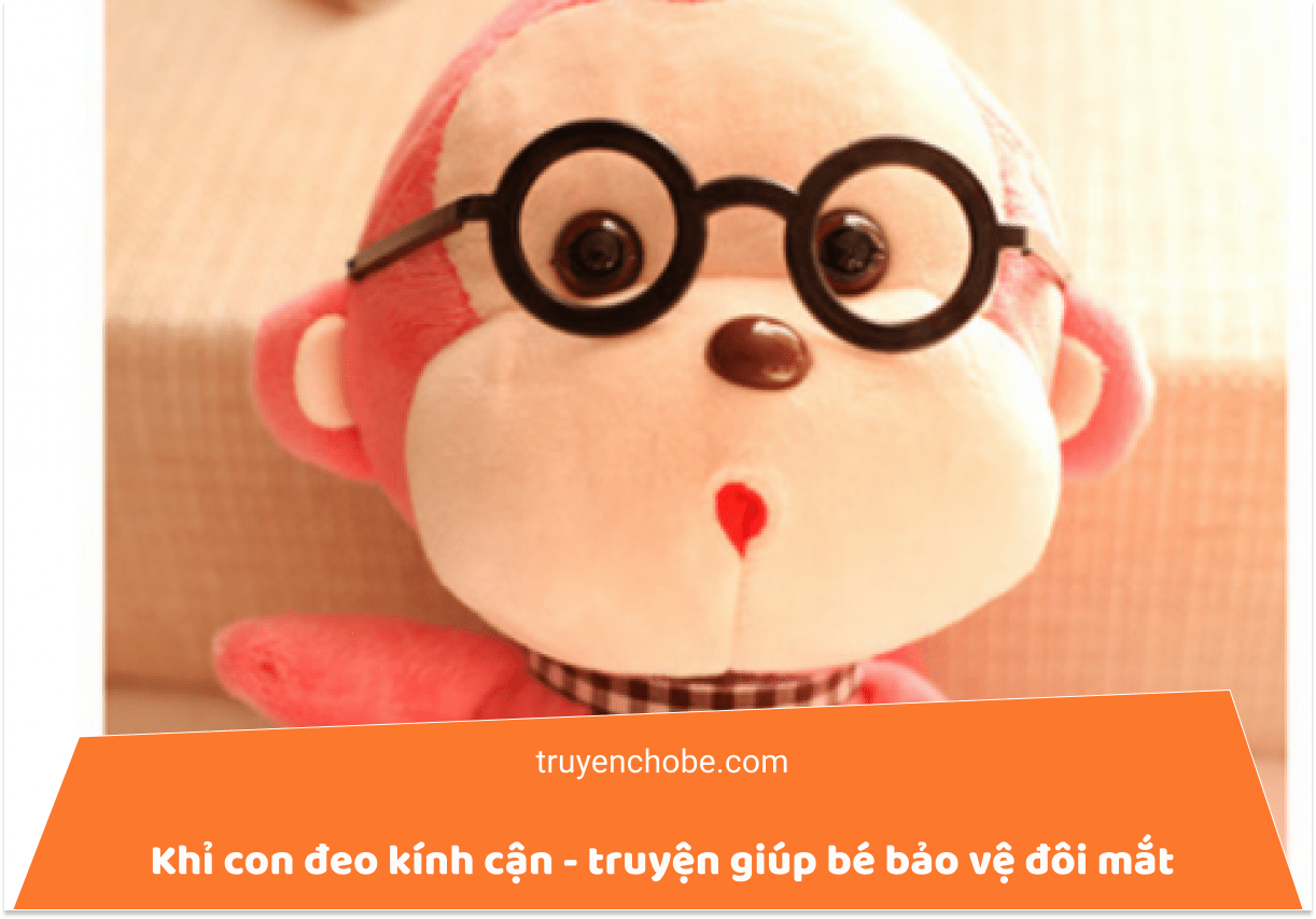 Khỉ con đeo kính cận
