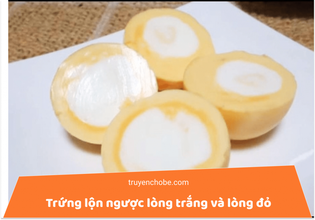 Trứng lộn ngược lòng trắng và lòng đỏ